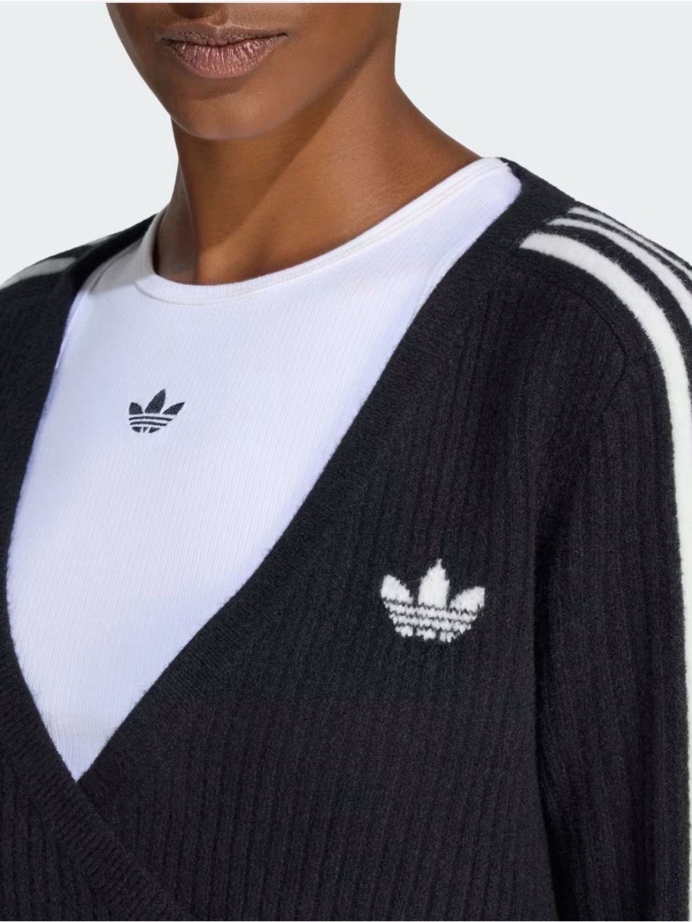 ADIDAS ORIGINALS BY JENNIE KNITTED WRAP AROUND CARDIGAN - Picture 4 of 5